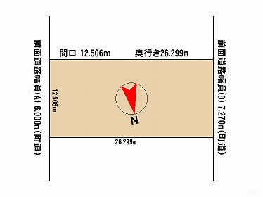 留萌郡小平町字小平町372番175 土地図面